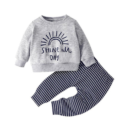 Children's Pullover Long Sleeve Sweatshirt Pants Set