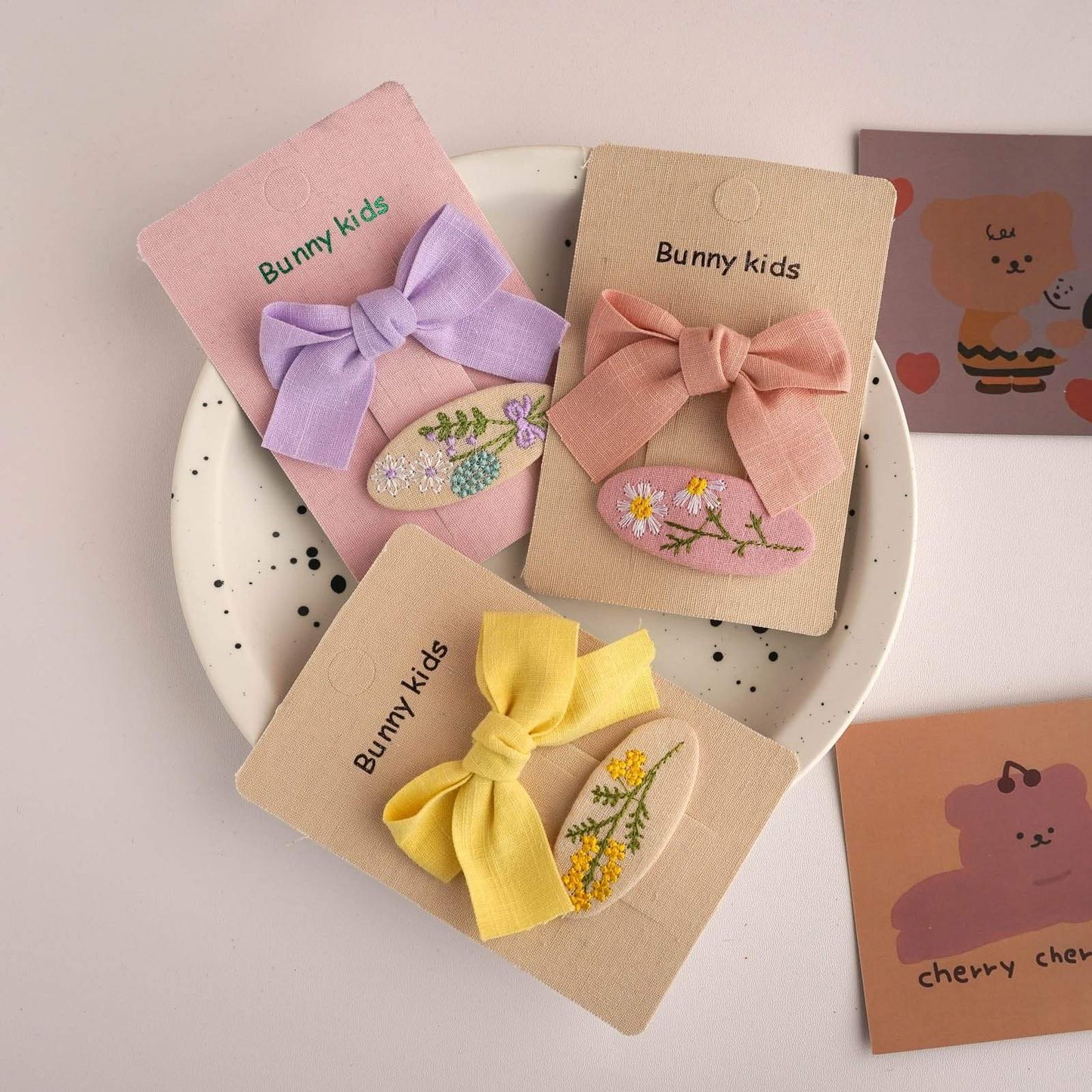 Children's Fabric Cartoon Bow Hairpin