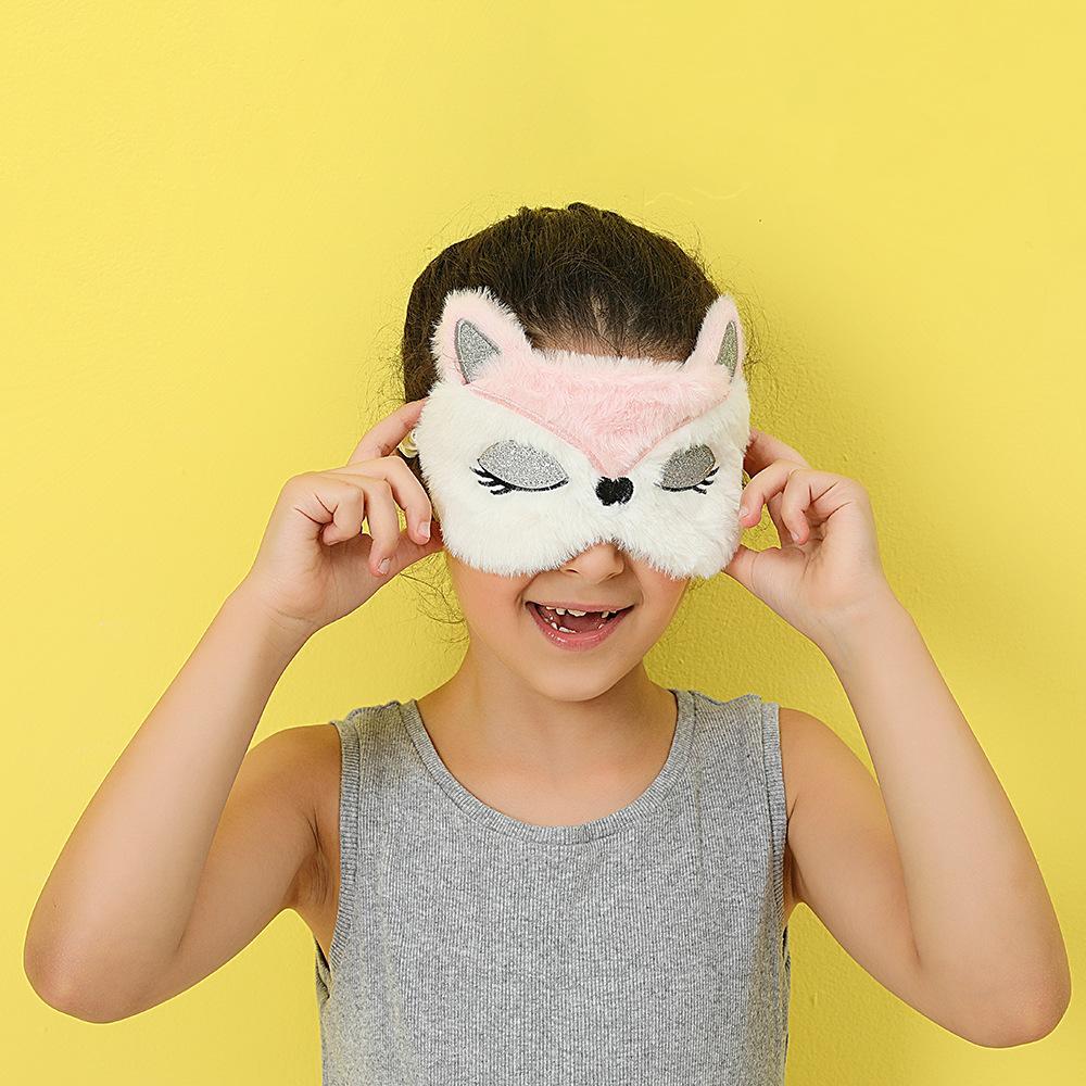 Children's Plush Eyeshade Cartoon Fox Pattern