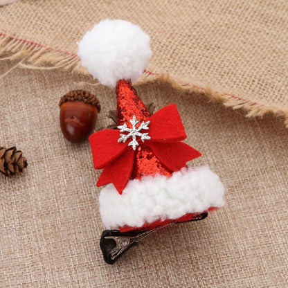 Christmas Hat Style Hairpin Children's Hair Clip