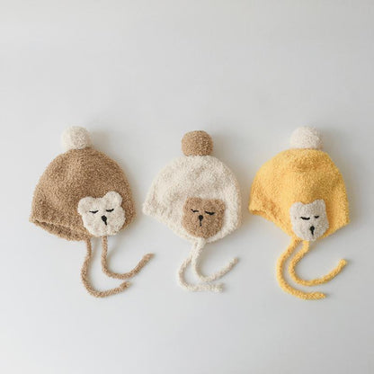 Baby's Hand-Knitted Ear Hood Hood