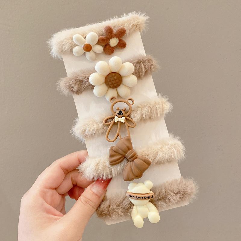 Children's Head Rope Bear Plush Hair Ring