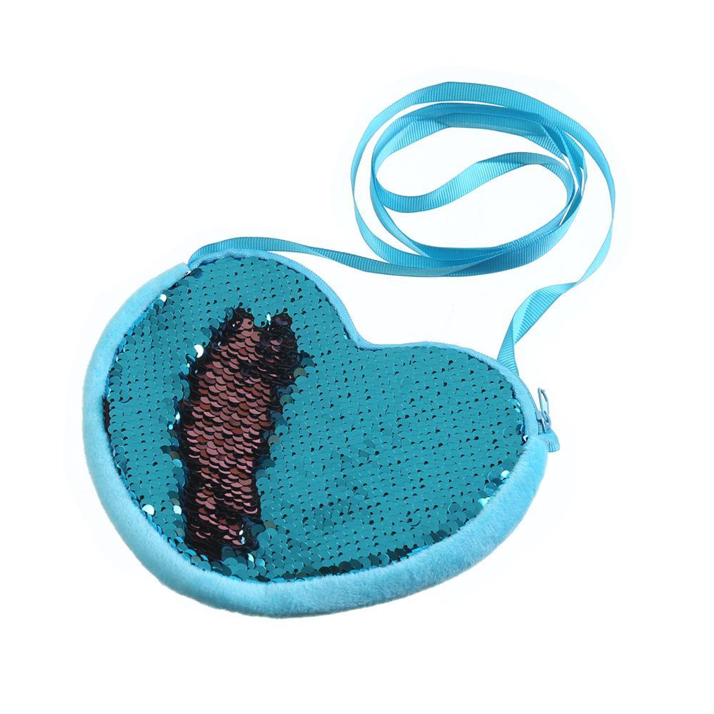 Girl's One-Shoulder Crossbody Bag Heart-Shaped Coin Wallet