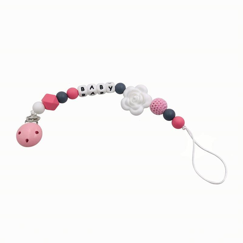 Baby Pacifier Clip Teether Toy Silicone Anti-drop Chain
