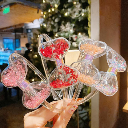 Children's headband girl's transparent quicksand bow