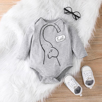 Children's Long Sleeve Crawling Pants Two-Piece Set