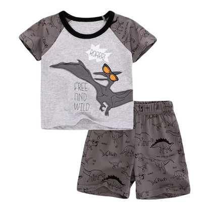 Little Maven Children's Suit European and American Children's Suit Summer New Cotton Cartoon Boys' Suit