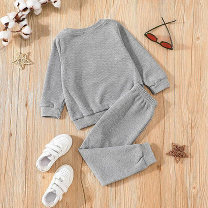 Children's Long Sleeve Jacket Pants Pullover Wear Two-Piece Set
