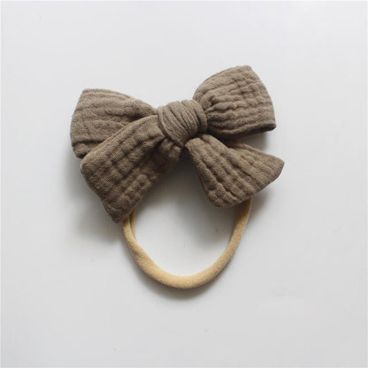 Baby Cotton Gauze Bow Hair Band Children's Hair Accessories