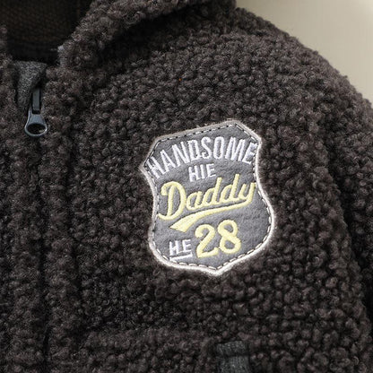 Baby Cartoon Hooded Zipper Shirt