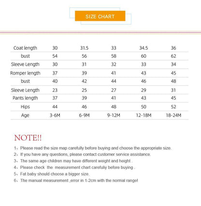 Baby Zipper Three-piece Long Sleeve Pants Set