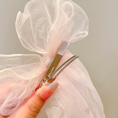 Children's Large Mesh Bow Hairpin