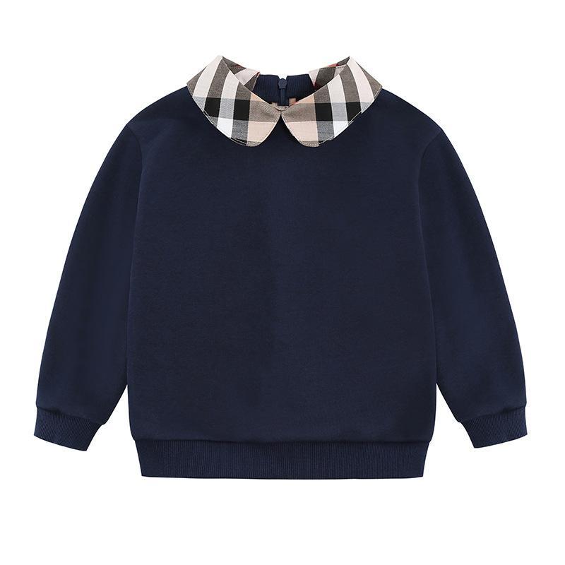 Kids Toll Neck Plaid Zippered Shirt Backing Shirt