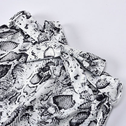 Sleeveless Neck Chiffon shirt printed trousers two piece set