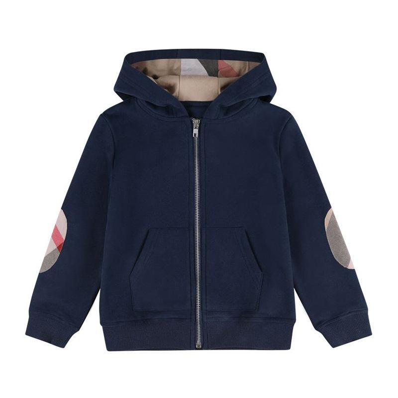 Children's Cotton Hooded Casual Cardigan Sweatshirt