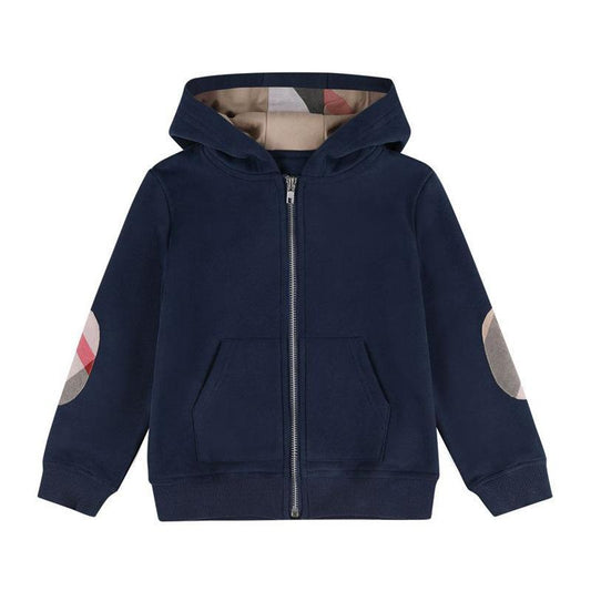 Children's Cotton Hooded Casual Cardigan Sweatshirt