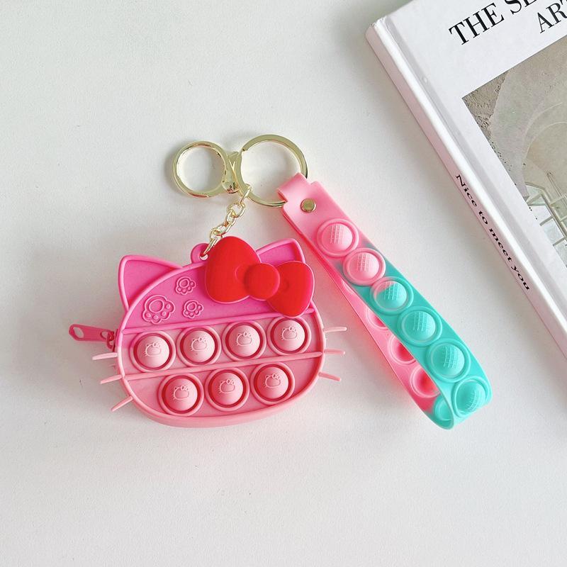 Cartoon Silicone Mini Bag Rabbit Pendant Keychain