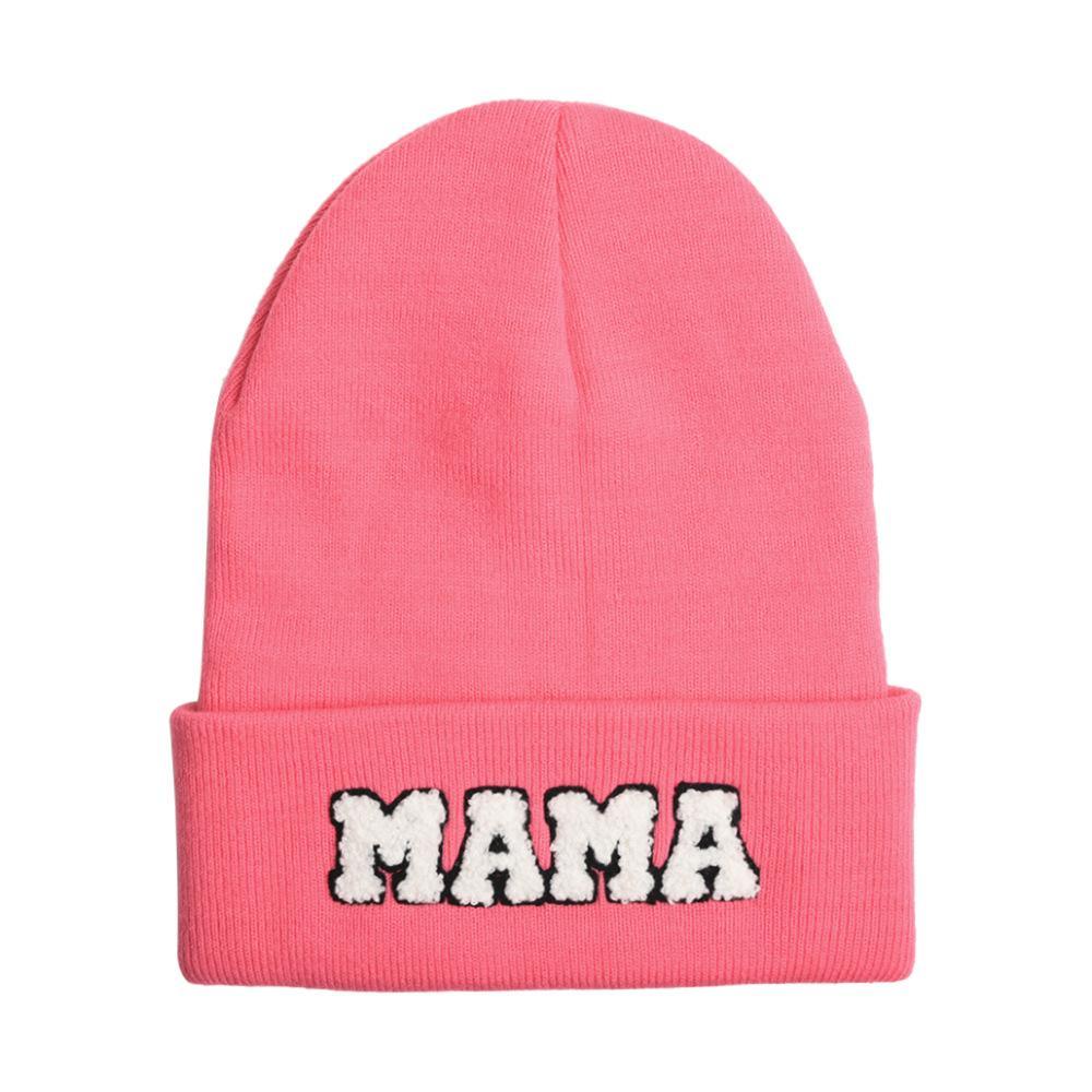 Children's MINI Letter Solid Color Warm Knitted Hat