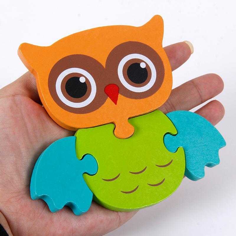 Wooden 3d Three-dimensional Buckle Jigsaw Puzzle for Children