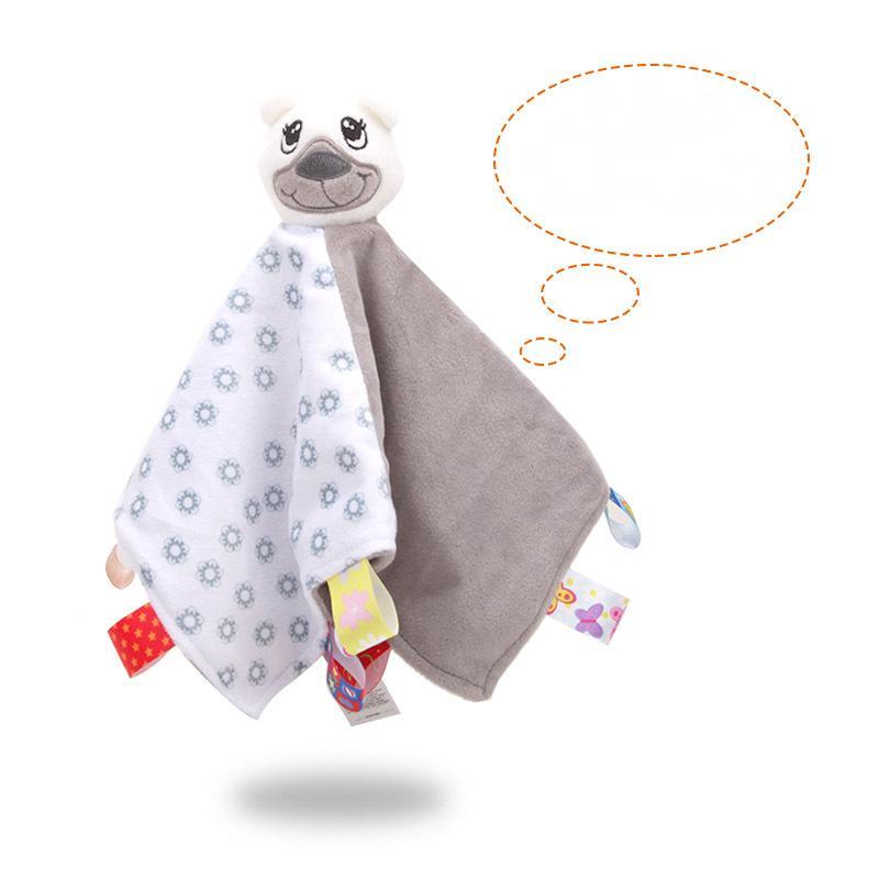 Baby Animal Comfort Towel with Rattle Plush Toy