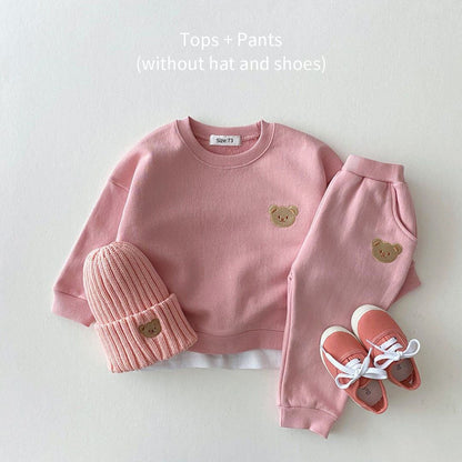 Cotton Baby Boys Girl Fall 2Pcs Clothes Sets