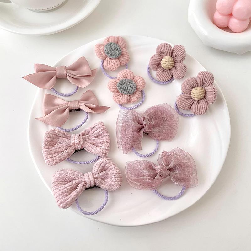 Children's Color Bow Hair Rope High Elasticity
