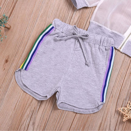 Sleeveless vest top breathable rainbow sunscreen shorts