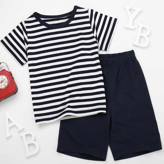 Children's suit T-shirt shorts two piece set