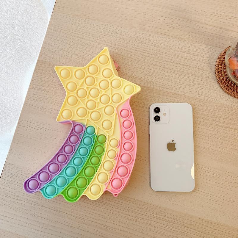 Children's Toy Bag Rainbow Star Diagonal Coin Purse