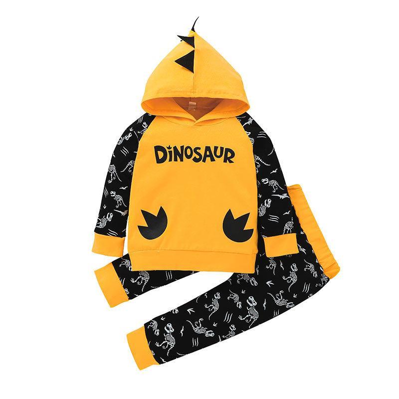 Children's Cartoon Sweater Suit Hooded Top