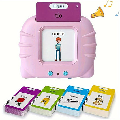 Spanish Talking Flash Cards, 224 Sight Words Bilingual English Spanish Flash Cards For Kids, Spanish Learning Toy For Kids, Spanish Toy For Preschoolers