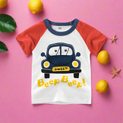 Boys cartoon short sleeve T-shirt