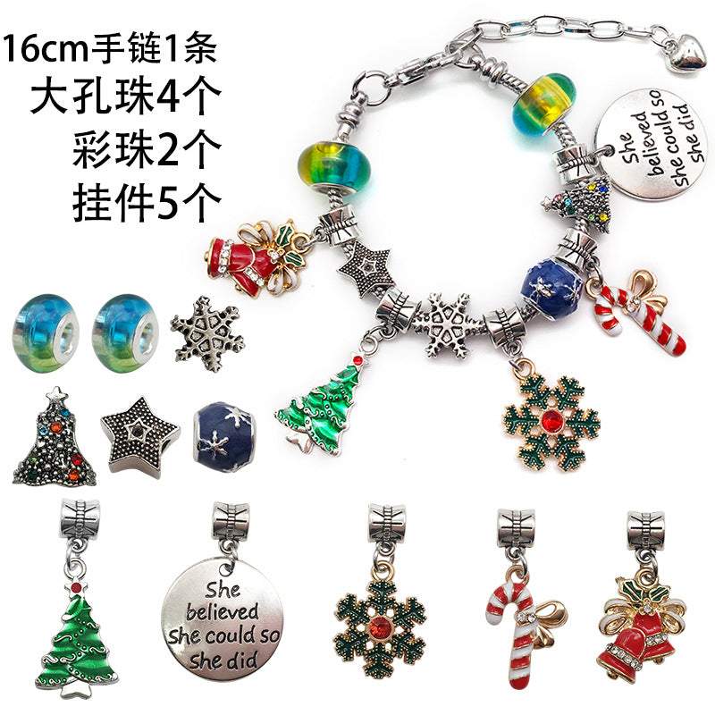 Christmas Children's Bracelet Set Handmade DIY Large Hole