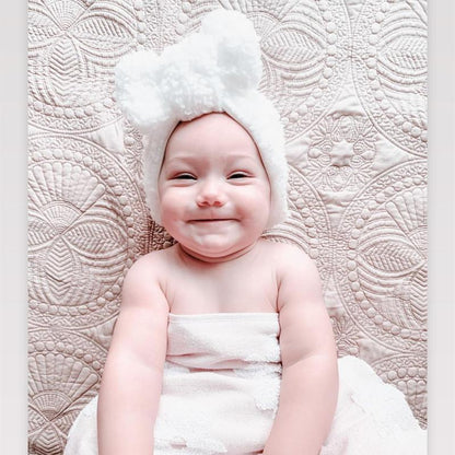 Children's Big Bow Winter Warm Baby Hat