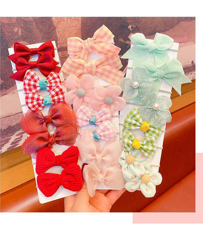 Children's Hair Ring Mesh Bow Set Head Flower
