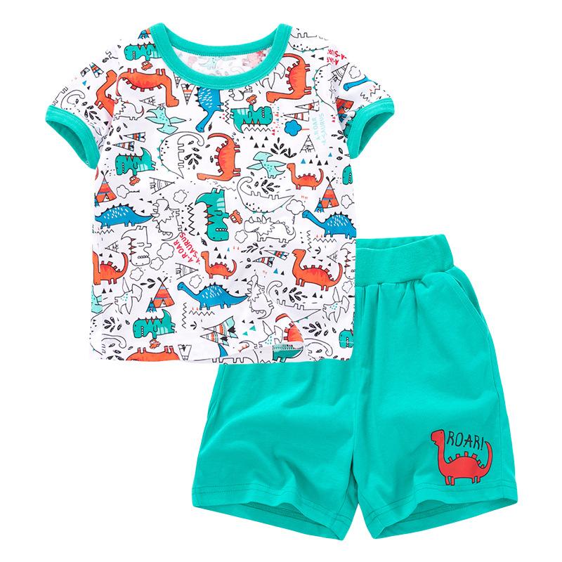 Knitted Short Sleeved Children's Suit Cotton Suit