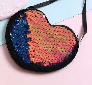 Girl's One-Shoulder Crossbody Bag Heart-Shaped Coin Wallet