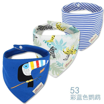 3pcs/set Baby Triangle Bib Saliva towel