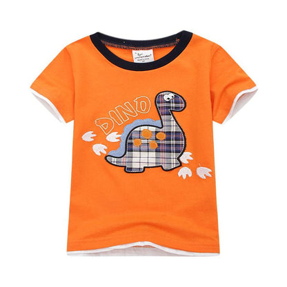 Boys' short sleeved cotton children's wear