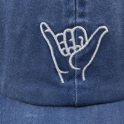 2PCS Washed cotton Gesture Embroidered Baseball Cap Wholesale