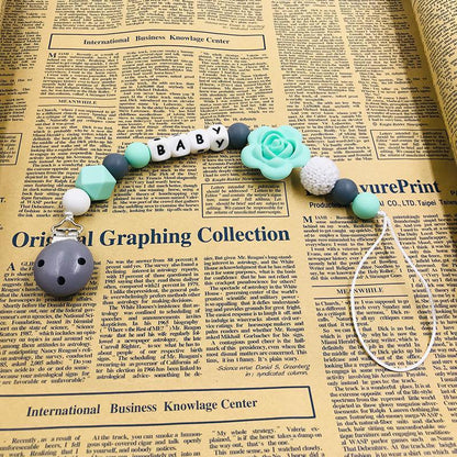 Baby Pacifier Clip Teether Toy Silicone Anti-drop Chain