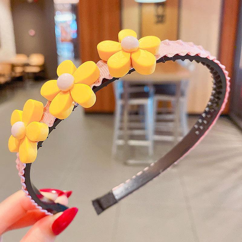 Girl's Hair Hoop Mesh Cartoon Broken Hair Clip Headdress