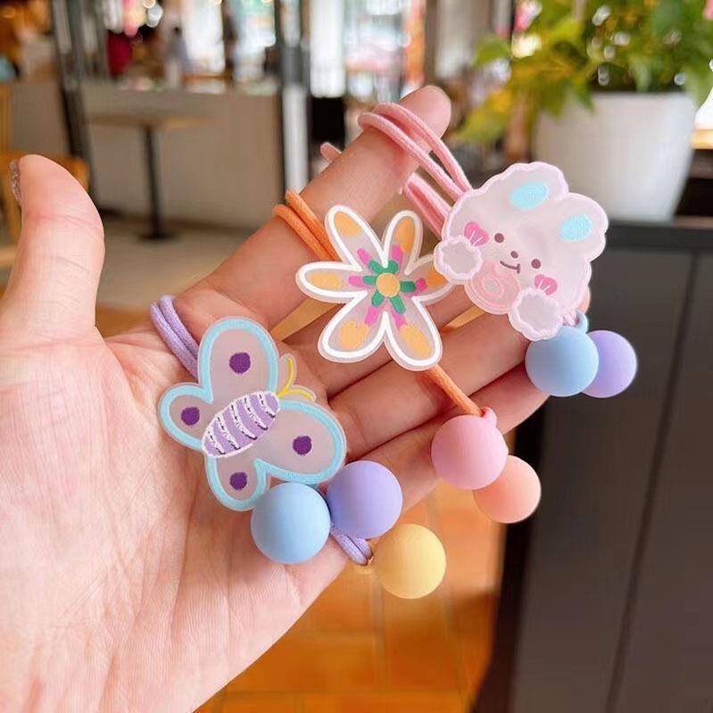 Cartoon Color Graffiti Hair Ring High Elastic Head Rope