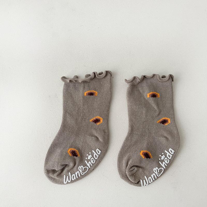 Baby Kid Girls Flower Fruit Print Accessories Socks