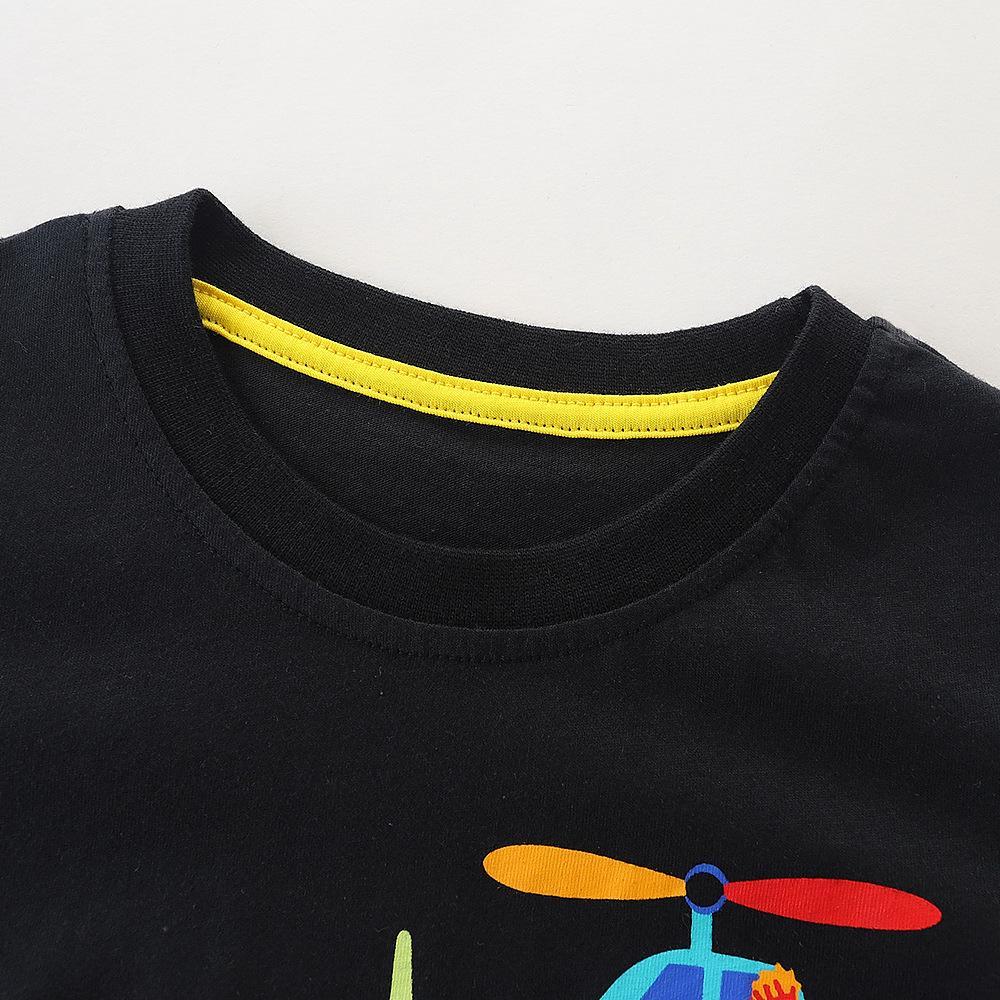 Boys' short sleeve T-shirt cartoon round neck printed children