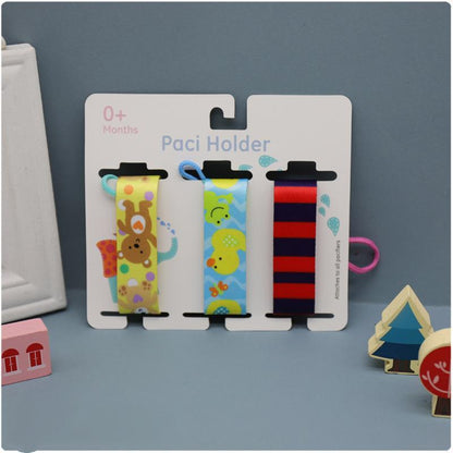 3pcs/set Colorful Baby Nipple Anti-dropping Pacifier Clip