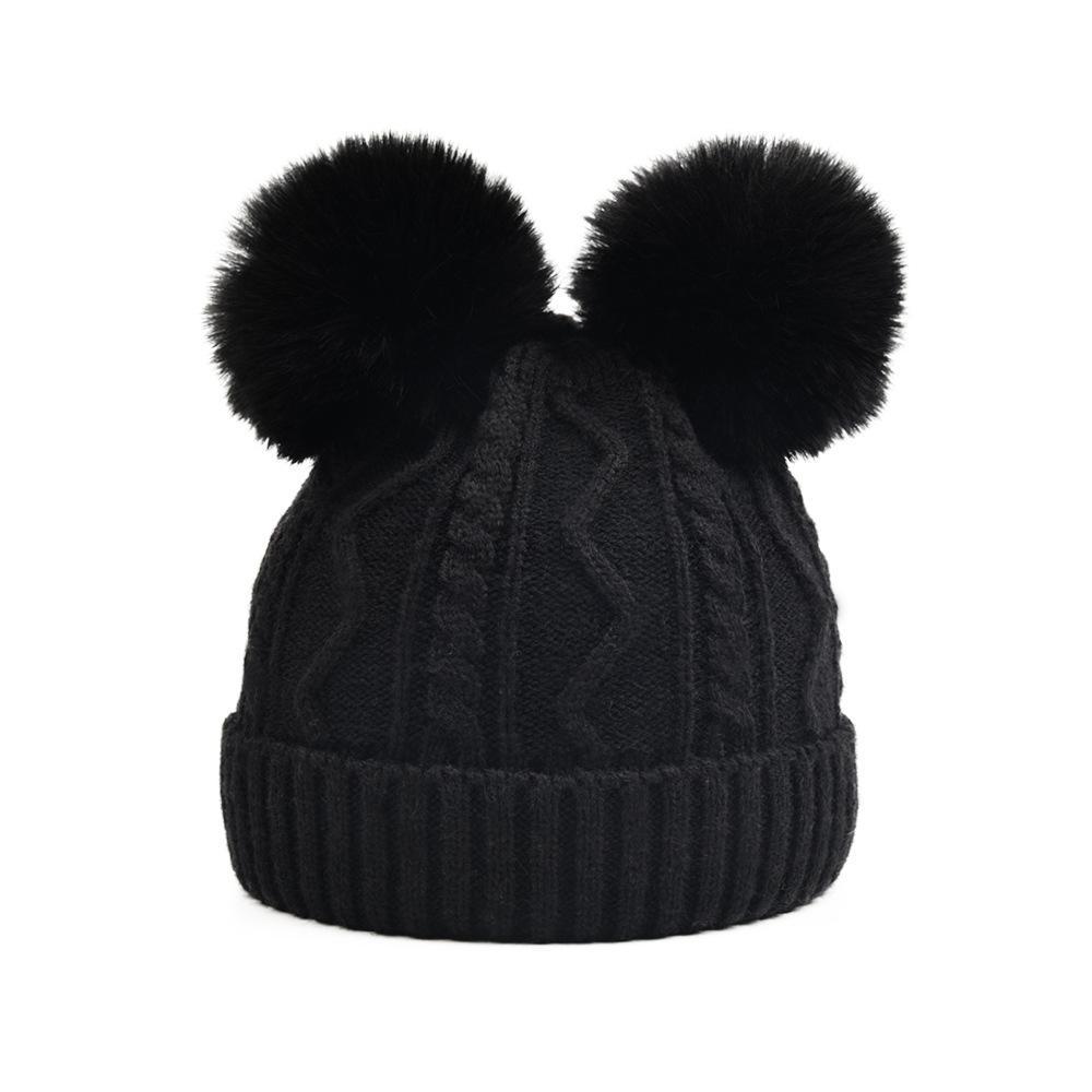 Children's Removable Wool Ball Warm Wool Knitted Cap
