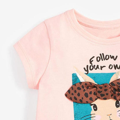 Round Neck Cotton Short Sleeve Girls' T-Shirt New Summer Boys' T-shirt