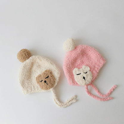 Baby's Hand-Knitted Ear Hood Hood