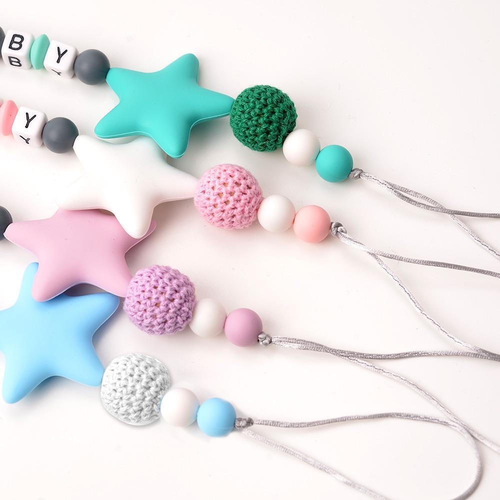 Soothing Pacifier Clip Silicone Teether Anti-drop Chain
